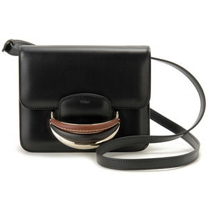 Chloe Shoulder Bag Leather Black Kattie